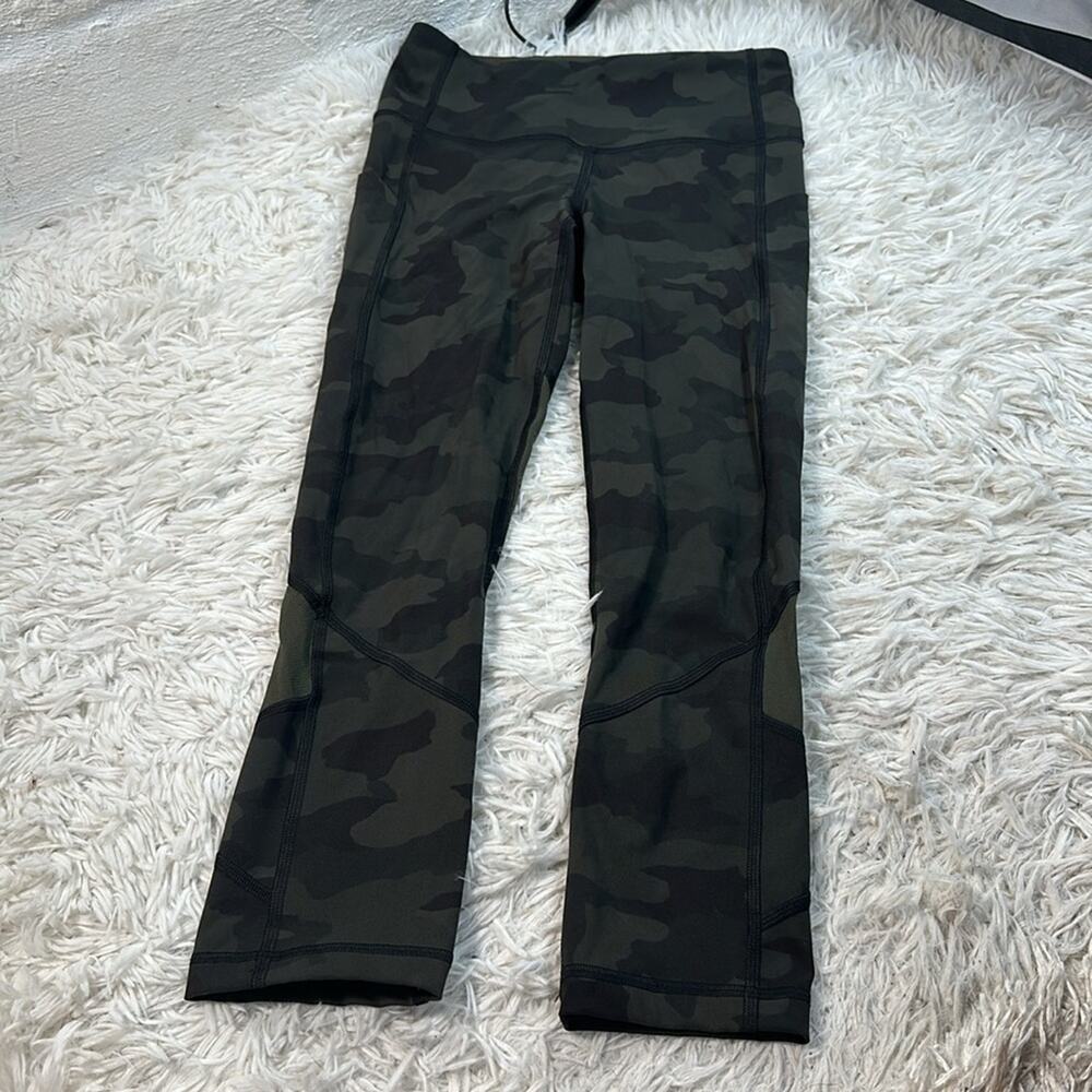 Lululemon Pace Rival High-Rise Crop 22" Heritage 365 Camo Dark Olive Multi / Dar